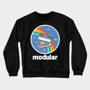 Modular Synthesizer Synth Drum Machine Bass Techno Crewneck Sweatshirt